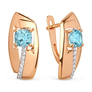 Серьги из красного золота