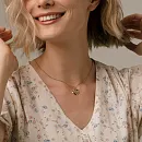 Подвеска из красного золота с фианитами