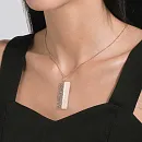 Подвеска из красного золота с фианитами