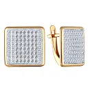 Серьги из красного золота с фианитами