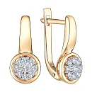 Серьги из красного золота с бриллиантами