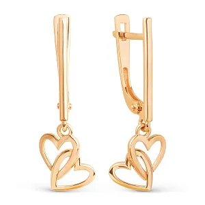 Серьги из красного золота