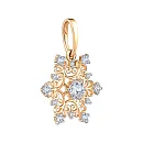 Подвеска из красного золота с фианитами