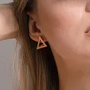 Серьги пусеты из красного золота