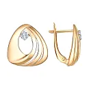 Серьги из красного золота с бриллиантами