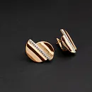 Серьги из красного золота с фианитами