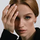 Серьги из красного золота с фианитами