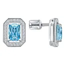 Серьги пусеты из белого золота