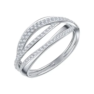 Кольцо из белого золота с бриллиантами