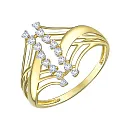 Кольцо из желтого золота с бриллиантами