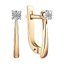 Серьги из красного золота с бриллиантами