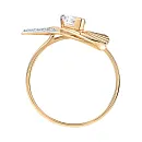 Кольцо из красного золота с фианитами