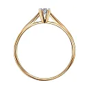 Кольцо из красного золота с бриллиантом