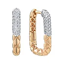 Серьги из красного золота с фианитами