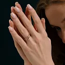 Кольцо из красного золота с фианитами