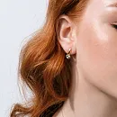 Серьги из красного золота с фианитами