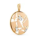 Подвеска из красного золота с фианитами