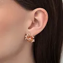 Серьги из красного золота с фианитами