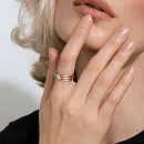 Кольцо из красного золота с фианитом