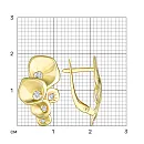 Серьги из желтого золота с бриллиантами