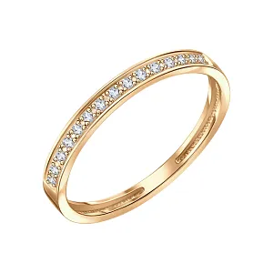 Кольцо из красного золота с бриллиантами