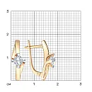 Серьги из красного золота с бриллиантами