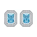 Серьги пусеты из белого золота