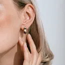 Серьги из красного золота с гранатами