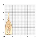 Подвеска из красного золота