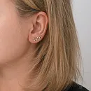 Серьги каффы из красного золота