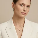 Подвеска из красного золота с бриллиантами