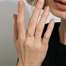 Кольцо из красного золота с фианитами