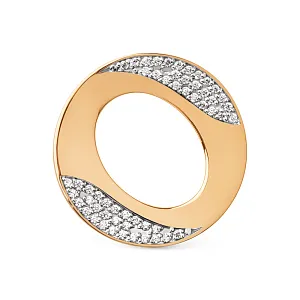 Подвеска из красного золота с фианитами