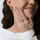 Кольцо из красного золота с фианитами