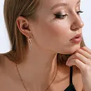 Серьги из красного золота с фианитами