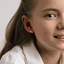 Серьги пусеты из красного золота