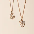 Подвеска из красного золота с фианитами