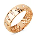 Кольцо из красного золота с фианитами