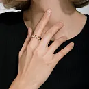 Кольцо из красного золота с фианитами