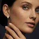 Серьги из красного золота с фианитами