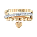 Кольцо из красного золота с фианитами