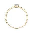 Кольцо из красного золота с бриллиантом