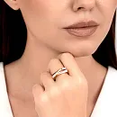Кольцо из красного золота с фианитами