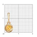 Подвеска из красного золота с цитрином