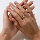 Кольцо из красного золота с фианитами