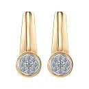 Серьги из красного золота с бриллиантами