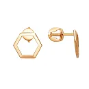 Серьги пусеты из красного золота