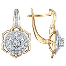 Серьги из красного золота с бриллиантами
