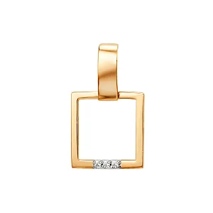 Подвеска из красного золота с фианитами