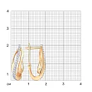 Серьги из красного золота с фианитами